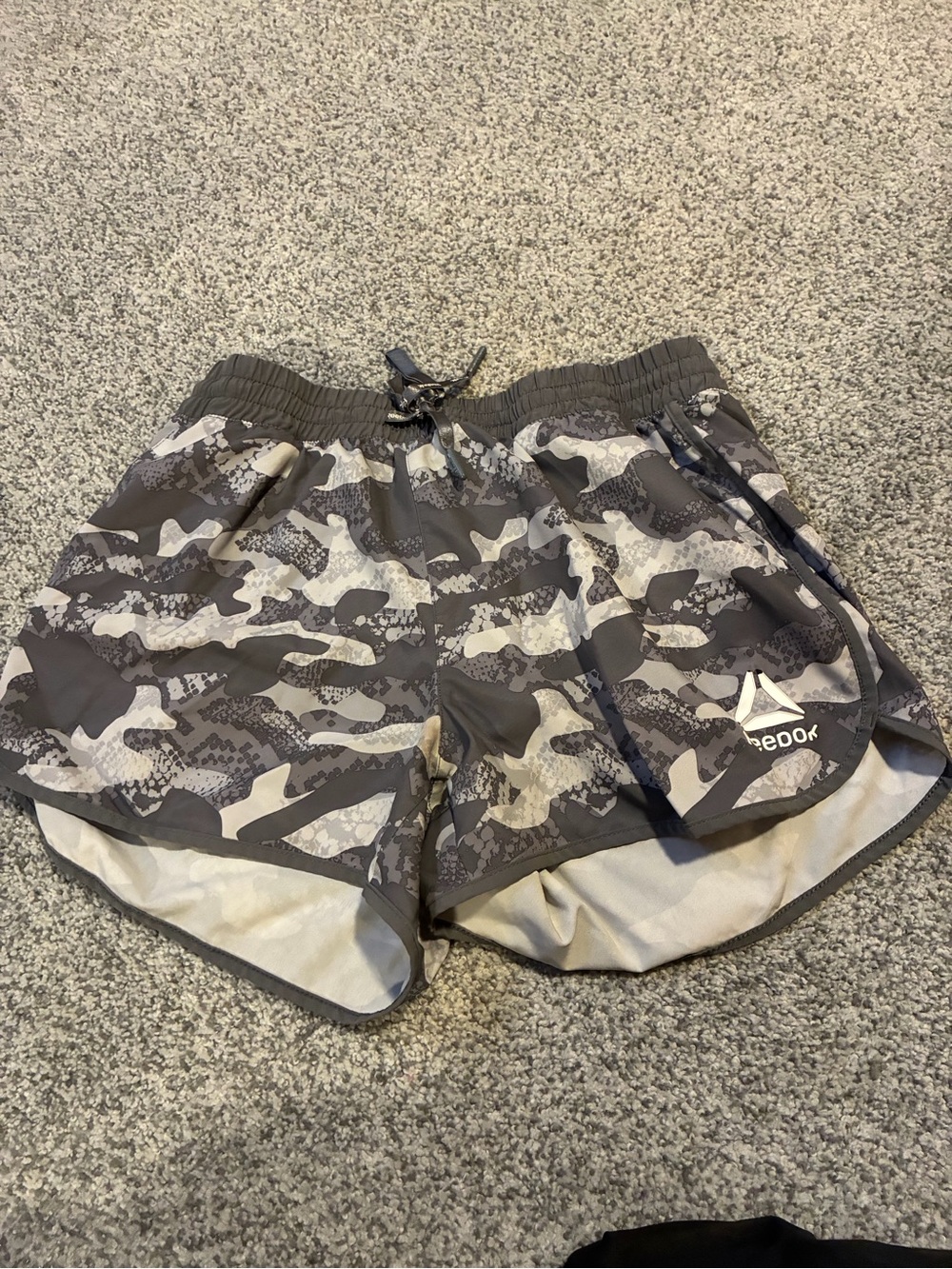 Reebok Women’s Gray Camo Athletic Shorts